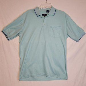 Bellagio Teal Turquoise Casual Men's Wear Polo Shirt - Men's Medium M - Vintage